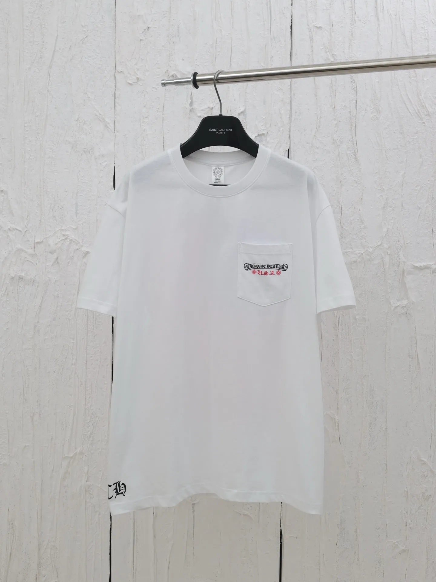 🅿️290 Chrome hearts*/Chrome Hearts 25 new flag rolled short-sleeved T-shirt. The fabric is made of 26 weave 200 grams of cotton. The printing uses a variety of printing techniques. Customized accessories Size: S/M/L